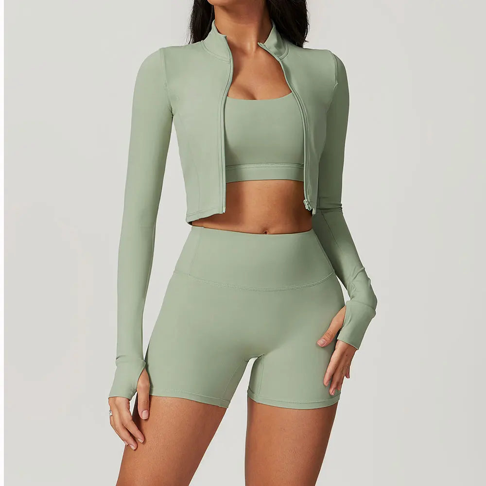Short Set 3 pieces Long Sleeve